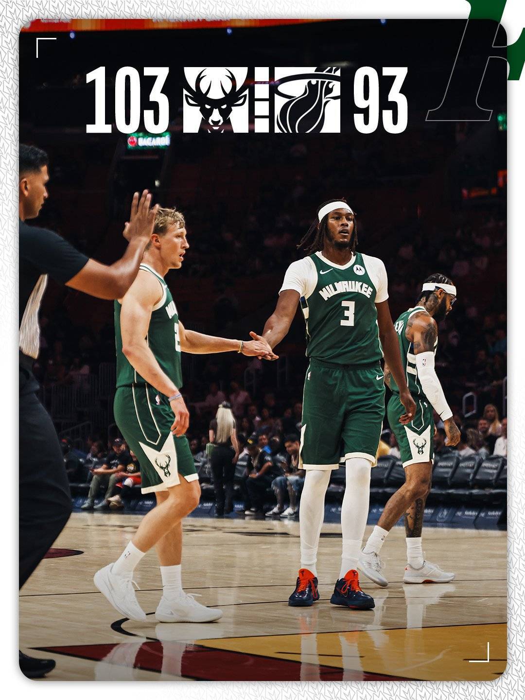 季前赛-字母哥缺阵韦尔18+13 雄鹿轻取热火